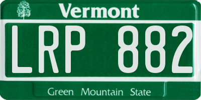 VT license plate LRP882