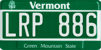 VT license plate LRP886