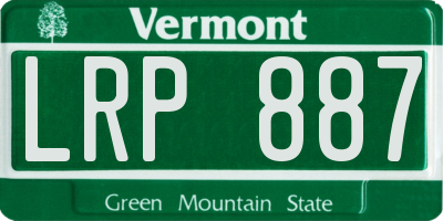 VT license plate LRP887