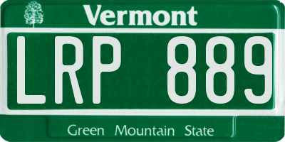 VT license plate LRP889