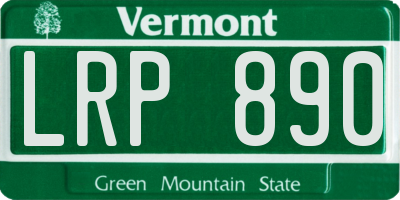 VT license plate LRP890