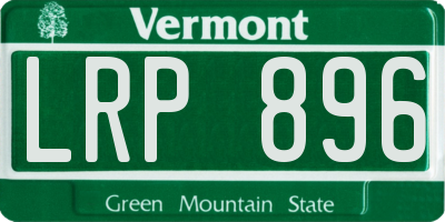VT license plate LRP896