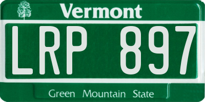 VT license plate LRP897