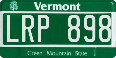 VT license plate LRP898