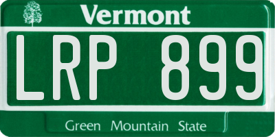 VT license plate LRP899