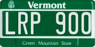 VT license plate LRP900