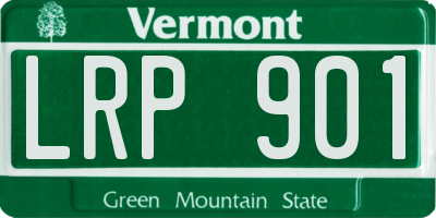 VT license plate LRP901