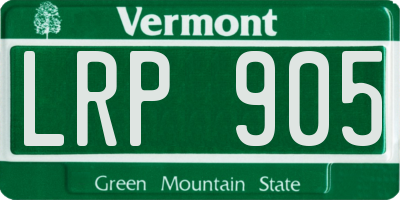 VT license plate LRP905