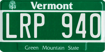 VT license plate LRP940