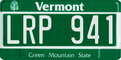VT license plate LRP941
