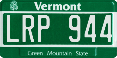 VT license plate LRP944