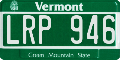 VT license plate LRP946
