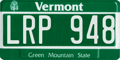 VT license plate LRP948