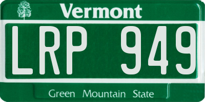 VT license plate LRP949