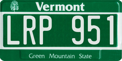 VT license plate LRP951