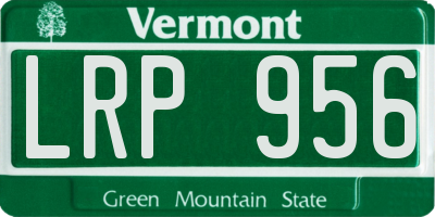VT license plate LRP956