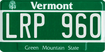 VT license plate LRP960