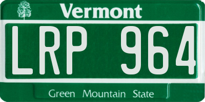 VT license plate LRP964