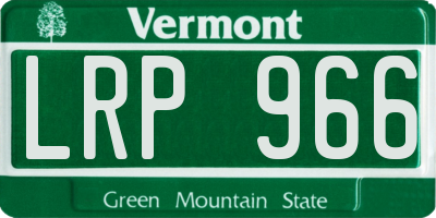 VT license plate LRP966