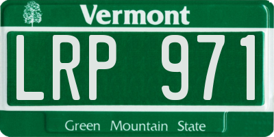 VT license plate LRP971