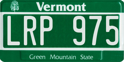 VT license plate LRP975