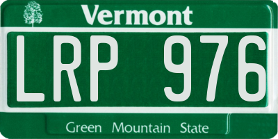 VT license plate LRP976