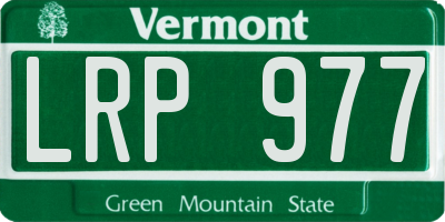 VT license plate LRP977