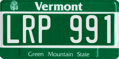 VT license plate LRP991
