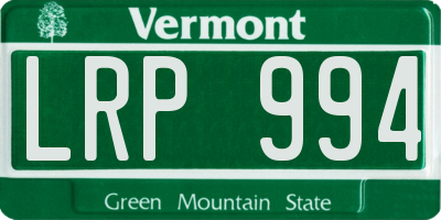 VT license plate LRP994