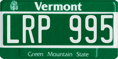 VT license plate LRP995