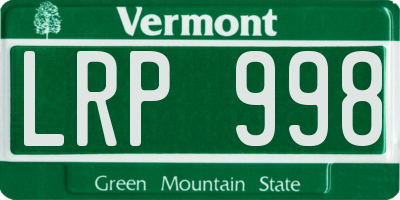 VT license plate LRP998
