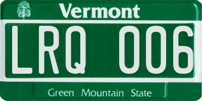 VT license plate LRQ006