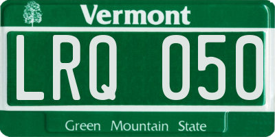 VT license plate LRQ050