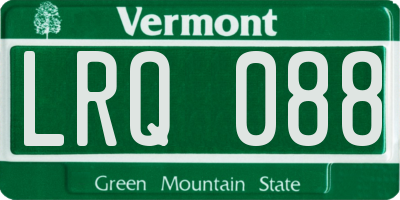VT license plate LRQ088