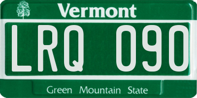 VT license plate LRQ090