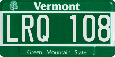 VT license plate LRQ108