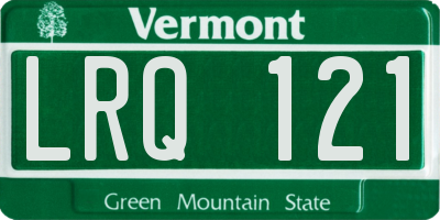 VT license plate LRQ121