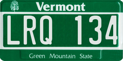 VT license plate LRQ134