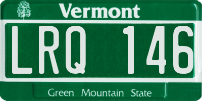 VT license plate LRQ146