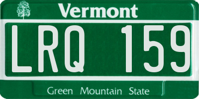 VT license plate LRQ159