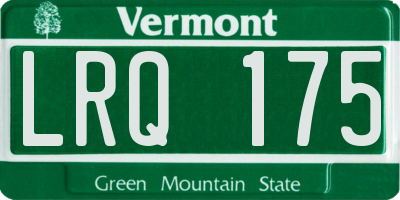 VT license plate LRQ175