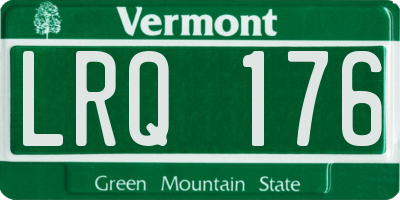 VT license plate LRQ176