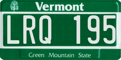 VT license plate LRQ195