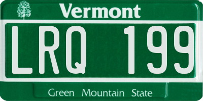VT license plate LRQ199