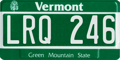 VT license plate LRQ246