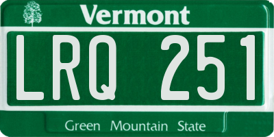 VT license plate LRQ251