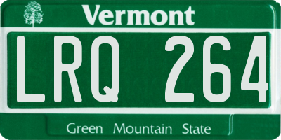 VT license plate LRQ264
