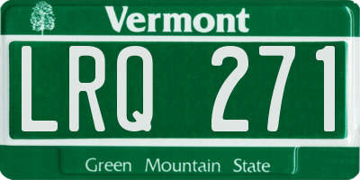 VT license plate LRQ271