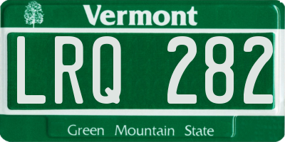 VT license plate LRQ282
