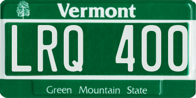 VT license plate LRQ400